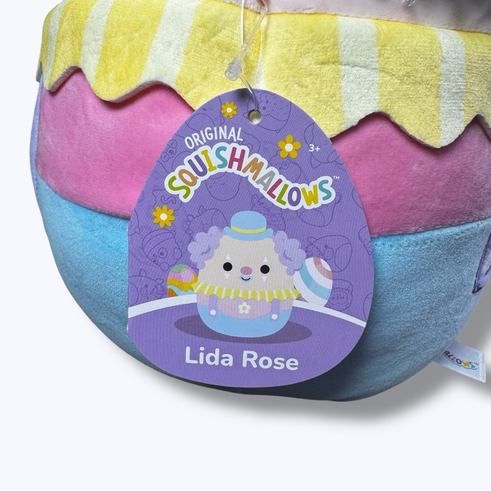 NEW Squishmallows 12" Inch LIDA ROSE the Pastel Easter Spring Clown Halloween - Picture 3 of 5